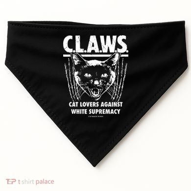Majorhightide Wearing Claws Cat Lovers Against White Supremacy USA-Made Doggie Bandana
