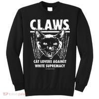 Majorhightide Wearing Claws Cat Lovers Against White Supremacy Sweatshirt thumb 0