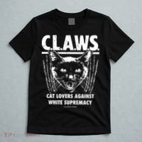 Majorhightide Wearing Claws Cat Lovers Against White Supremacy T-Shirt thumb 5