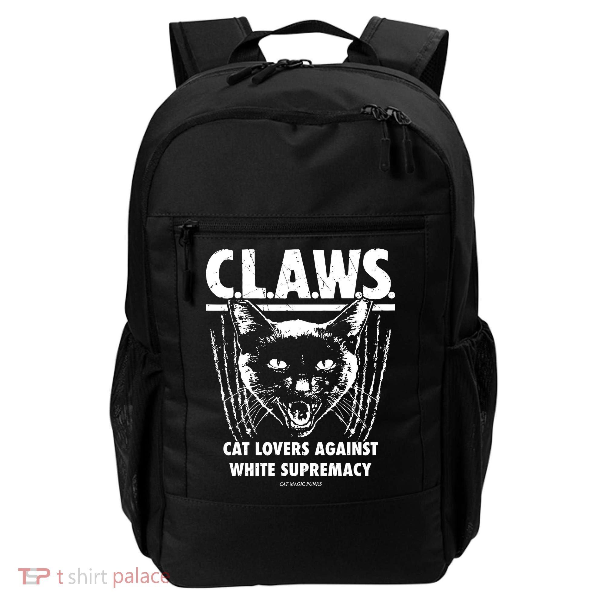 Majorhightide Wearing Claws Cat Lovers Against White Supremacy Backpack