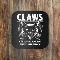 Majorhightide Wearing Claws Cat Lovers Against White Supremacy Coaster thumb 0