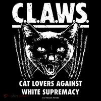 Majorhightide Wearing Claws Cat Lovers Against White Supremacy Women's Hoodie thumb 2