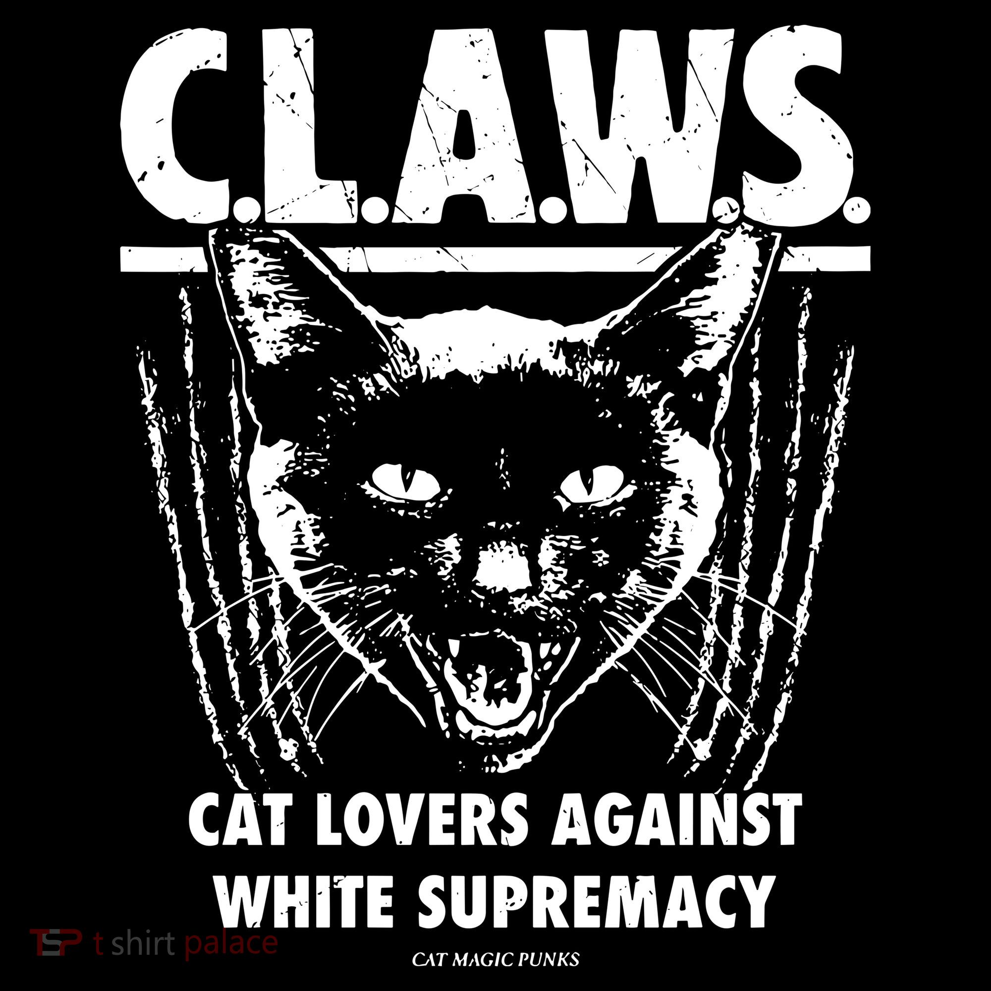 Majorhightide Wearing Claws Cat Lovers Against White Supremacy Women's Hoodie