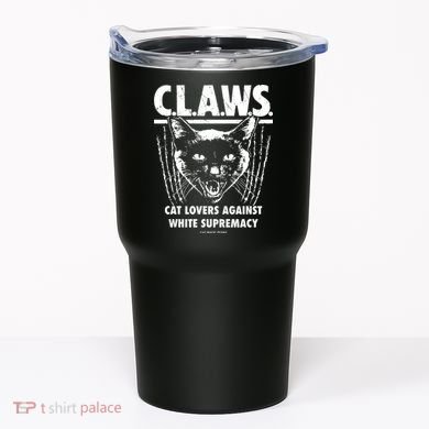 Majorhightide Wearing Claws Cat Lovers Against White Supremacy Tumbler