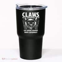 Majorhightide Wearing Claws Cat Lovers Against White Supremacy Tumbler thumb 0