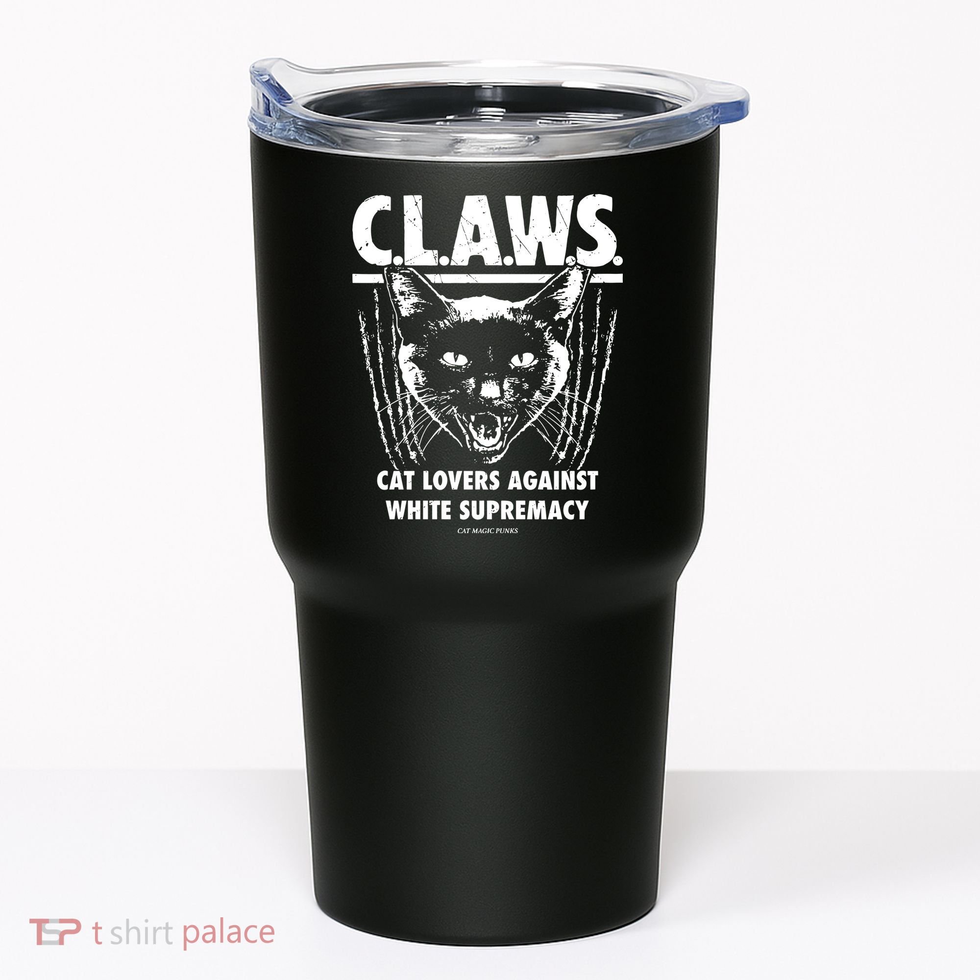Majorhightide Wearing Claws Cat Lovers Against White Supremacy Tumbler