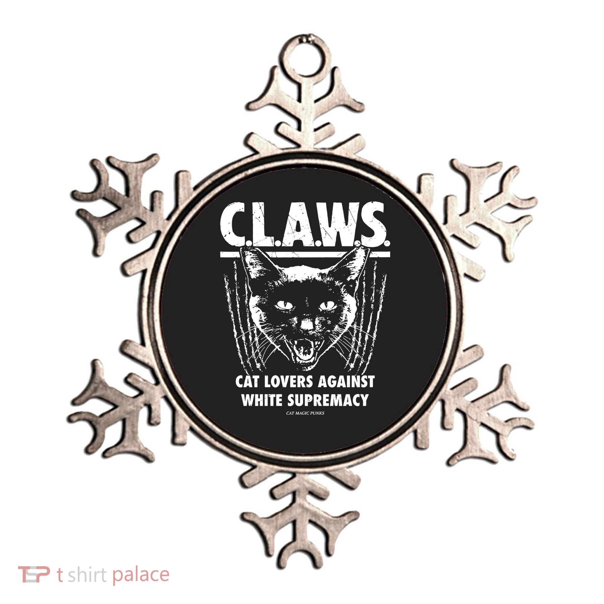 Majorhightide Wearing Claws Cat Lovers Against White Supremacy Ornament