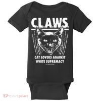 Majorhightide Wearing Claws Cat Lovers Against White Supremacy Baby Bodysuit thumb 0