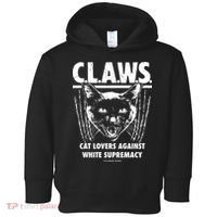 Majorhightide Wearing Claws Cat Lovers Against White Supremacy Toddler Hoodie thumb 0