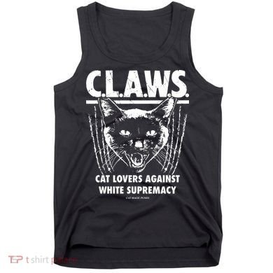 Majorhightide Wearing Claws Cat Lovers Against White Supremacy Tank Top