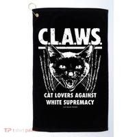 Majorhightide Wearing Claws Cat Lovers Against White Supremacy Golf Towel thumb 0
