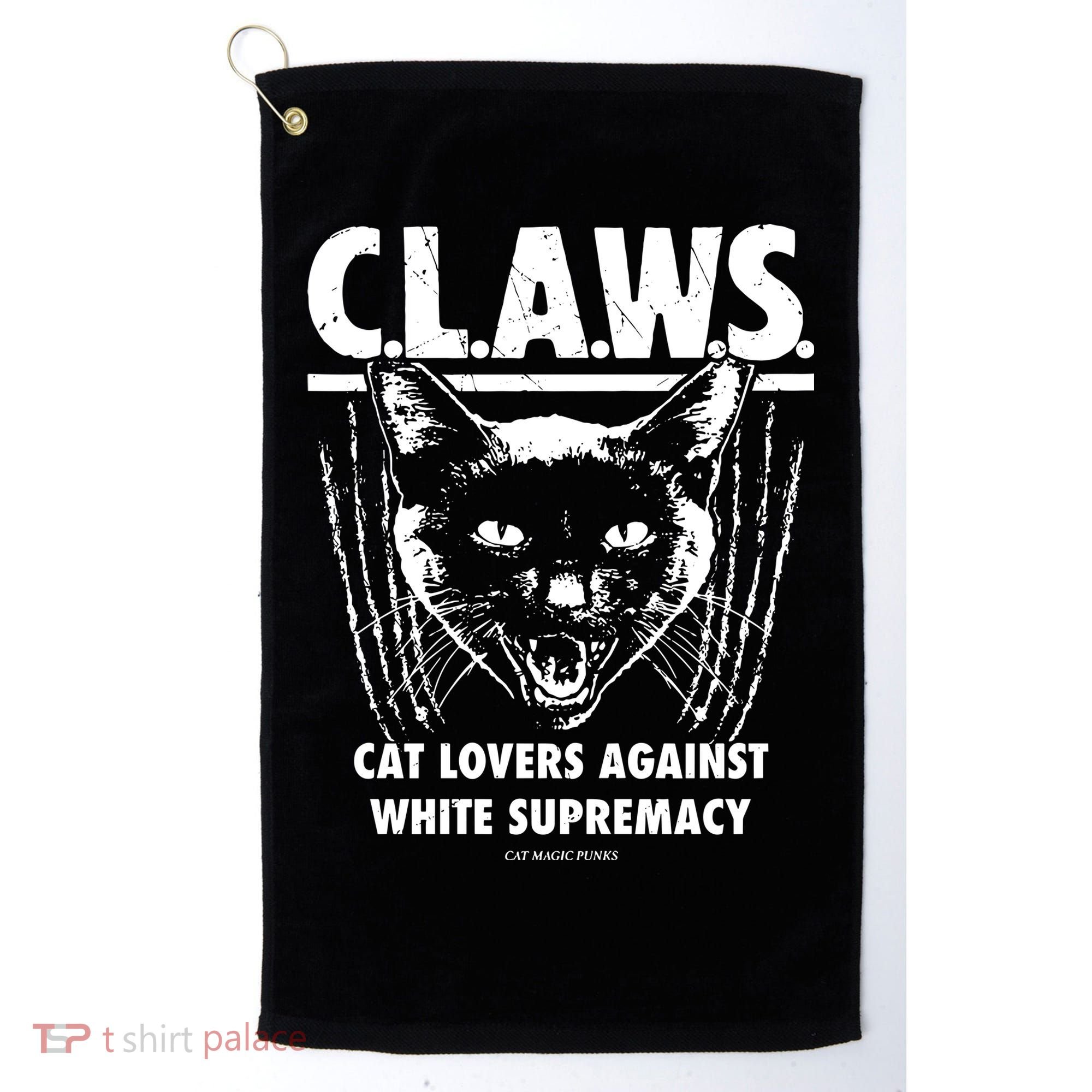 Majorhightide Wearing Claws Cat Lovers Against White Supremacy Golf Towel