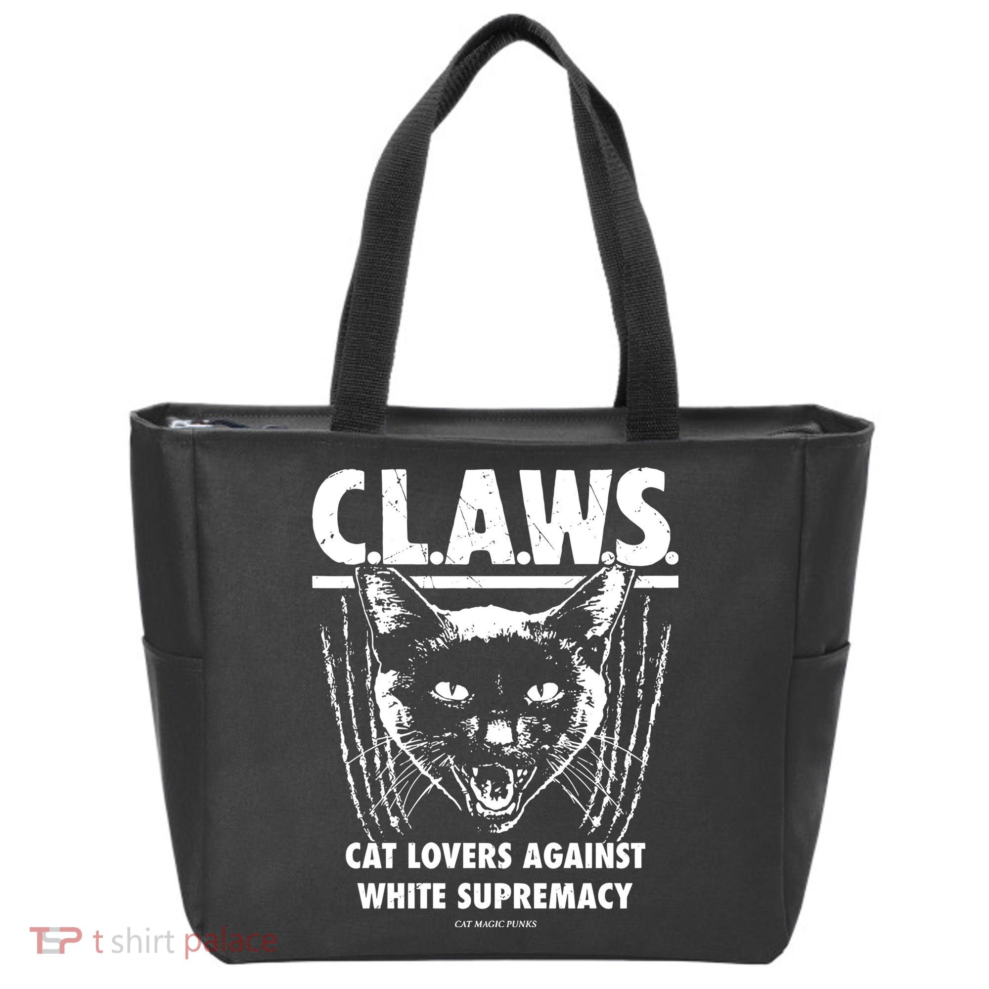 Majorhightide Wearing Claws Cat Lovers Against White Supremacy Tote Bag