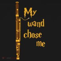 My Wand Chose Me Bassoon Player Bassoonist Musician T-Shirt thumb 7