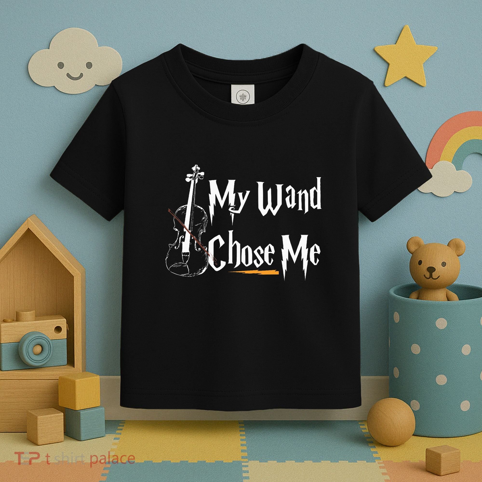 My Wand Chose Me Violin Player Violinist Classic Music Lover Toddler T-Shirt