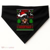 Merry Woofmas Christmas Santa Rottweiler Sweater Gift USA-Made Doggie Bandana thumb 0