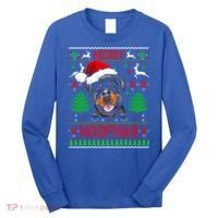Merry Woofmas Christmas Santa Rottweiler Sweater Gift Long Sleeve Shirt thumb 0