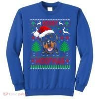 Merry Woofmas Christmas Santa Rottweiler Sweater Gift Sweatshirt thumb 0