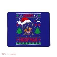 Merry Woofmas Christmas Santa Rottweiler Sweater Gift Mousepad thumb 0