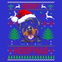 Merry Woofmas Christmas Santa Rottweiler Sweater Gift Toddler Hoodie thumb 2