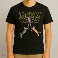 Meow Wars Cat Funny Gifts For Cats Lovers s T-Shirt thumb 3