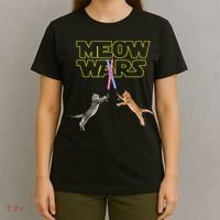 Meow Wars Cat Funny Gifts For Cats Lovers s T-Shirt thumb 4