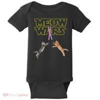 Meow Wars Cat Funny Gifts For Cats Lovers s Baby Bodysuit thumb 0