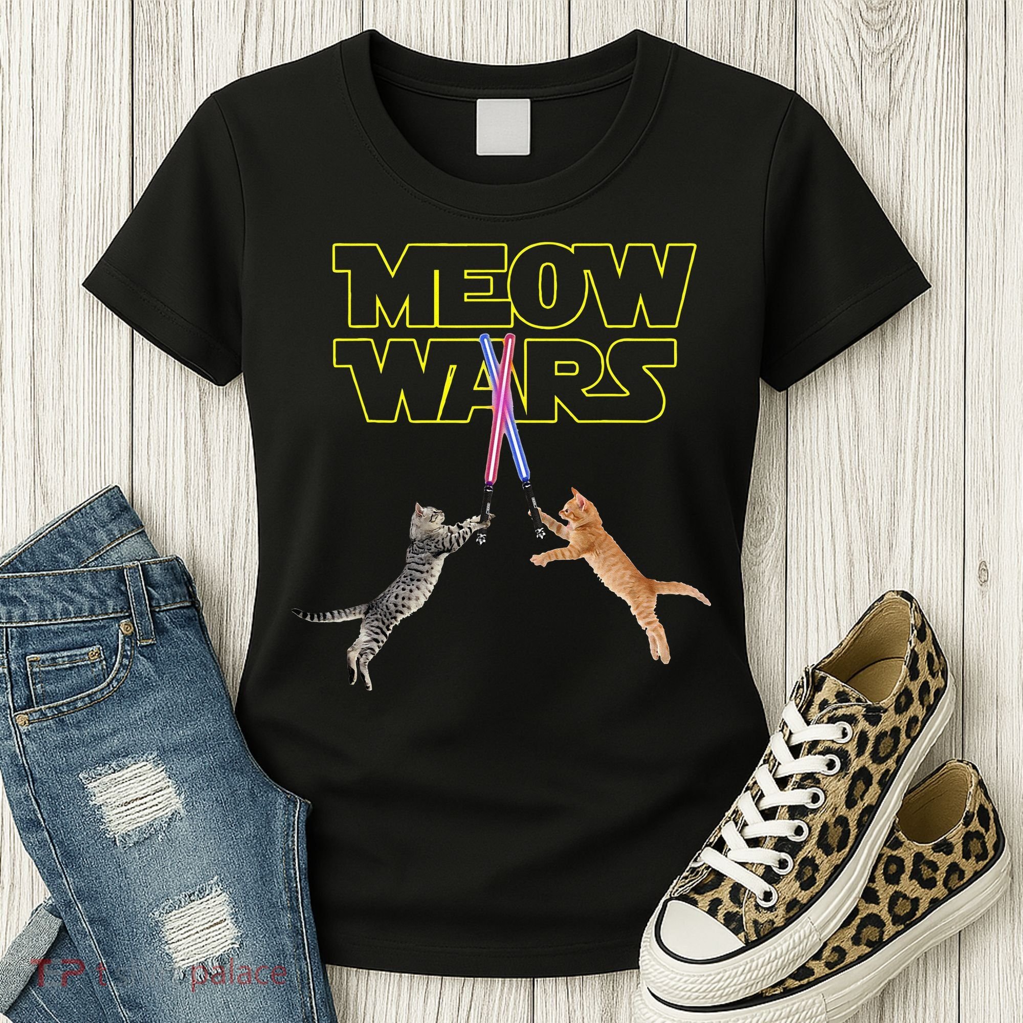 Meow Wars Cat Funny Gifts For Cats Lovers s Women's T-Shirt