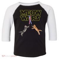 Meow Wars Cat Funny Gifts For Cats Lovers s Toddler Fine Jersey T-Shirt thumb 0