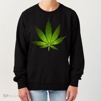 Majestic Weed Cannabis Plant Leaf Silhouette Women's Sweatshirt thumb 0