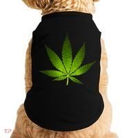 Majestic Weed Cannabis Plant Leaf Silhouette Doggie Tank thumb 0
