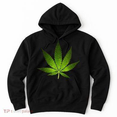 Majestic Weed Cannabis Plant Leaf Silhouette Hoodie