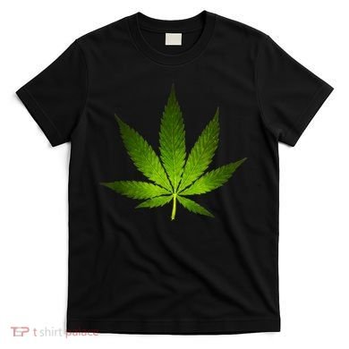 Majestic Weed Cannabis Plant Leaf Silhouette T-Shirt
