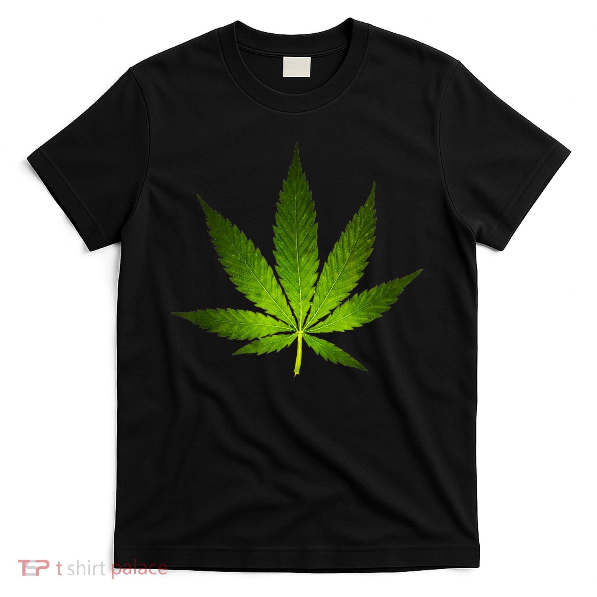 Majestic Weed Cannabis Plant Leaf Silhouette T-Shirt