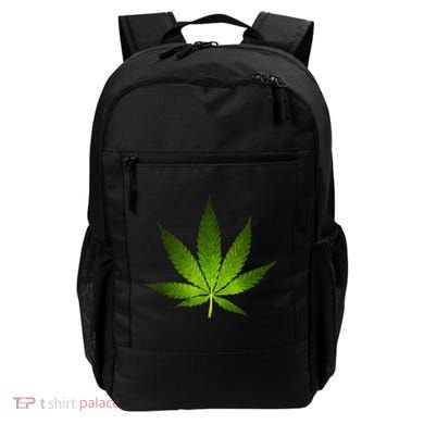 Majestic Weed Cannabis Plant Leaf Silhouette Backpack