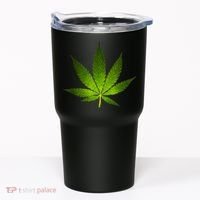 Majestic Weed Cannabis Plant Leaf Silhouette Tumbler thumb 0