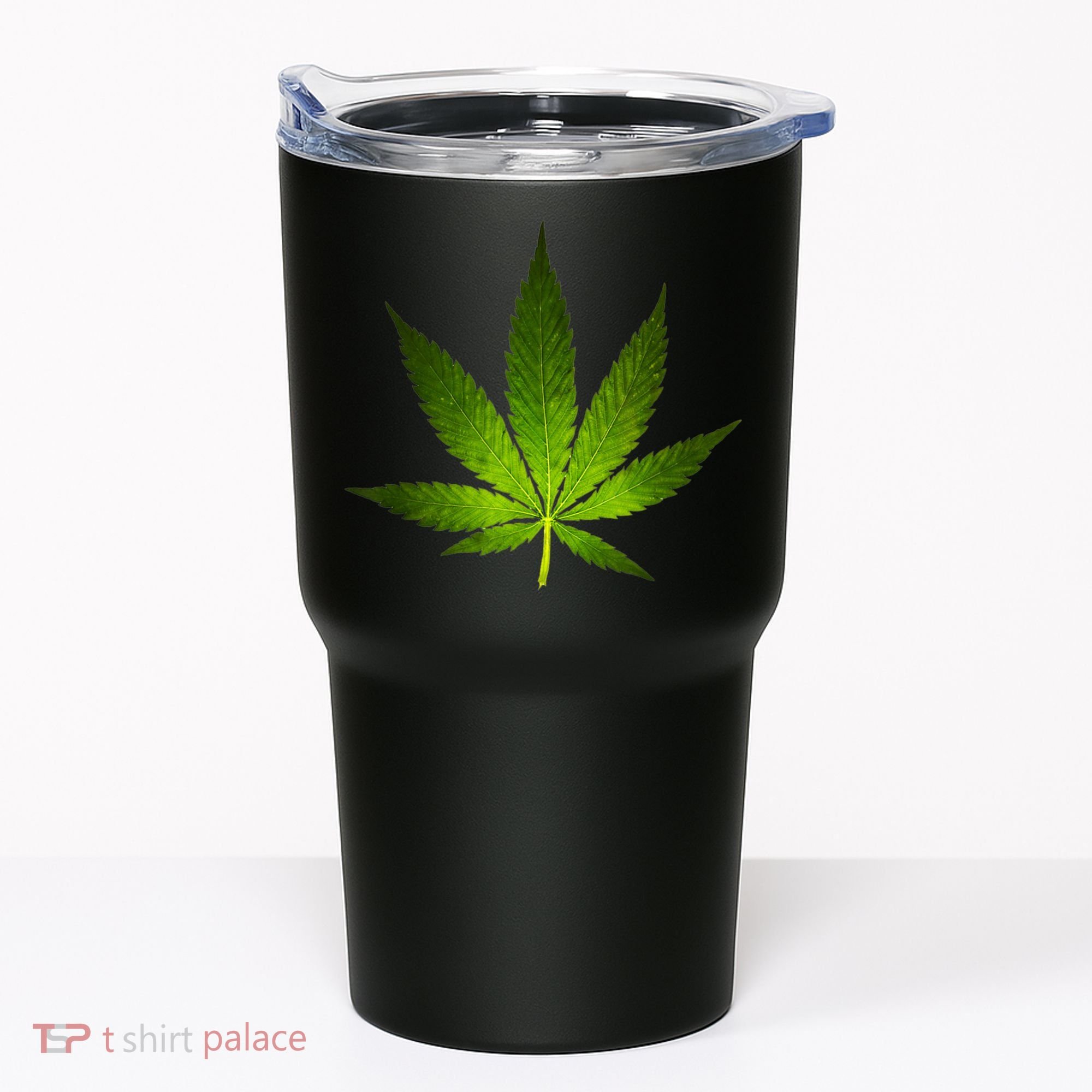 Majestic Weed Cannabis Plant Leaf Silhouette Tumbler
