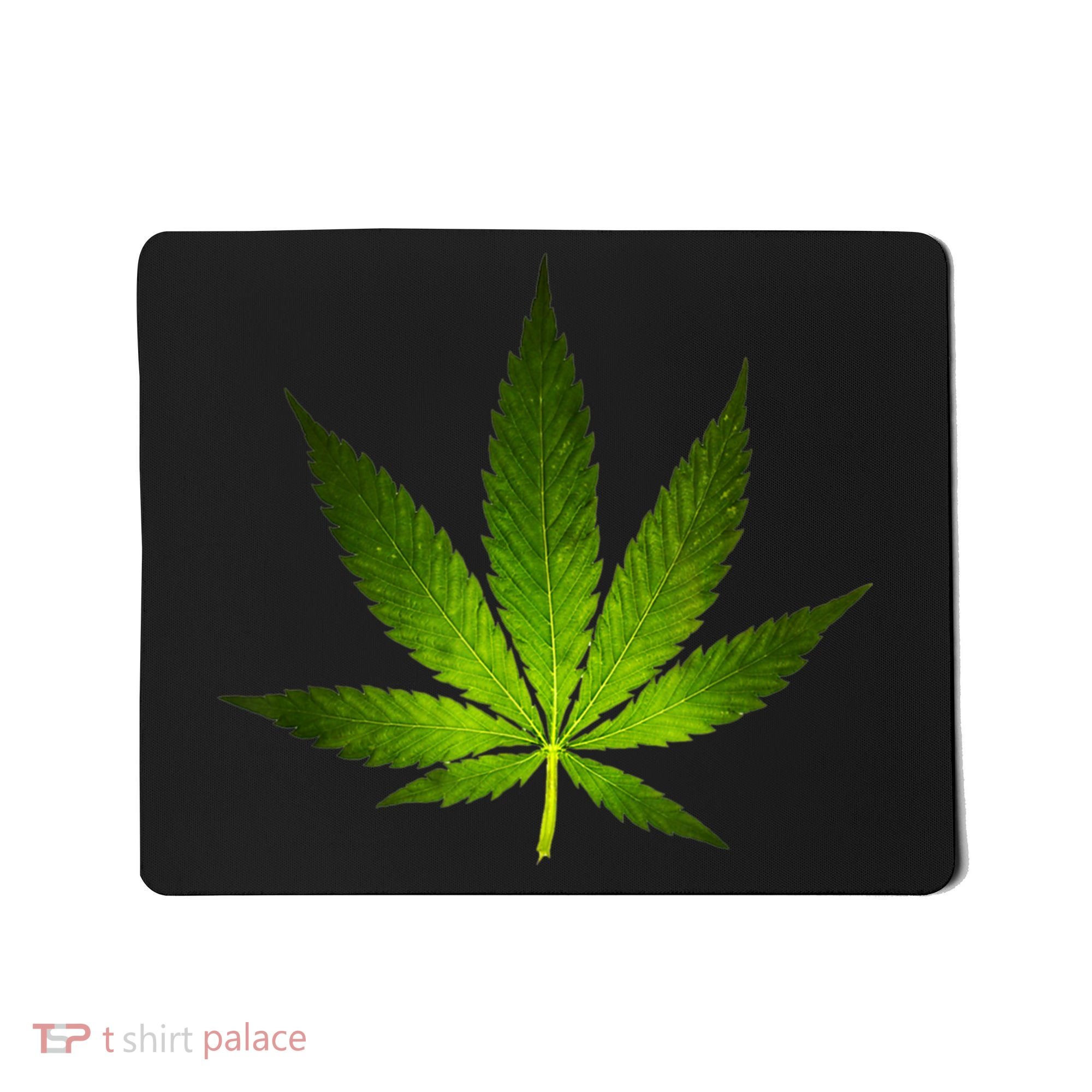 Majestic Weed Cannabis Plant Leaf Silhouette Mousepad