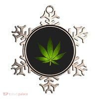 Majestic Weed Cannabis Plant Leaf Silhouette Ornament thumb 0