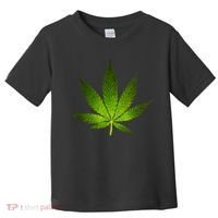 Majestic Weed Cannabis Plant Leaf Silhouette Toddler T-Shirt thumb 0