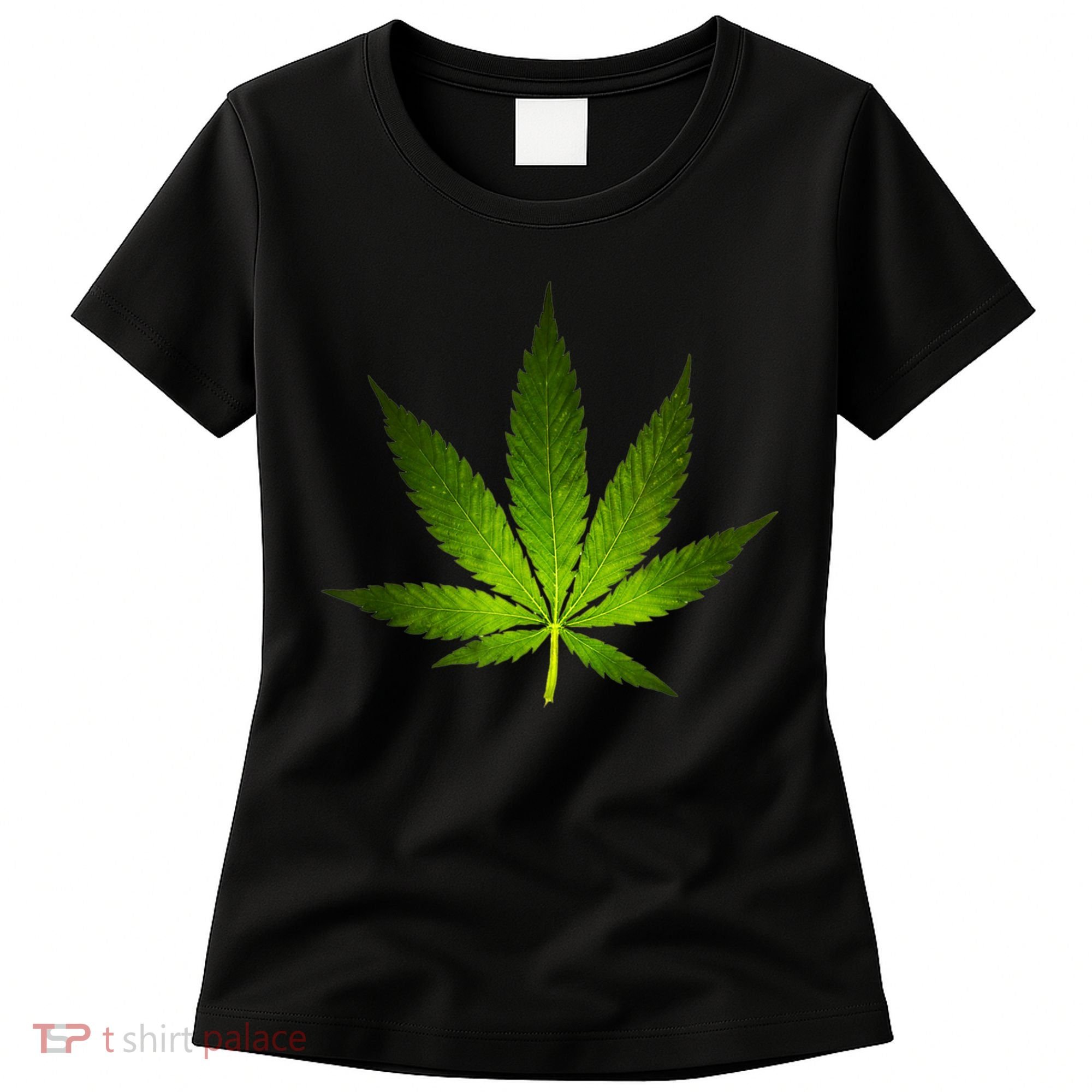 Majestic Weed Cannabis Plant Leaf Silhouette Women's T-Shirt