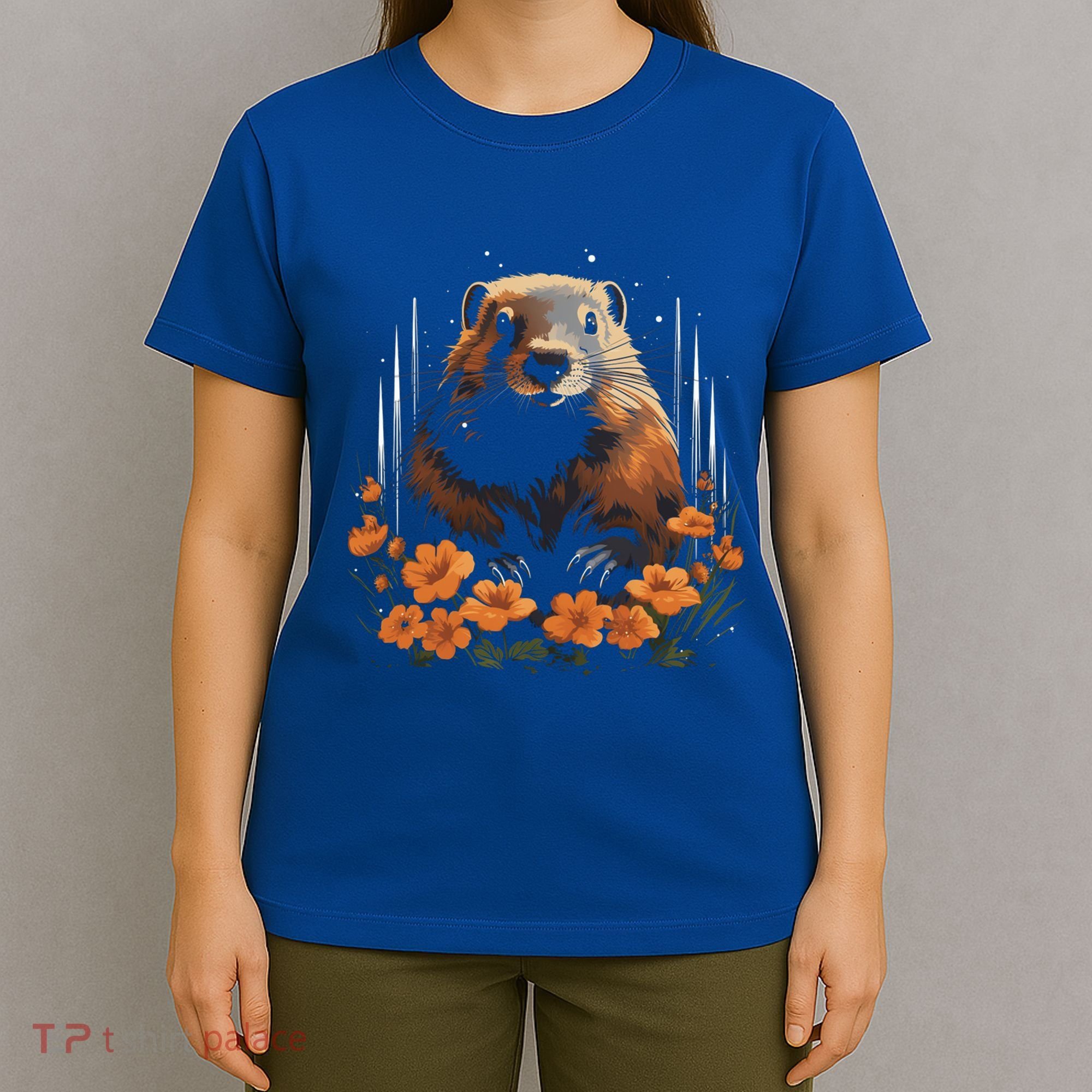 Marmot Wildlife Colorful Marmot Lover Wildlife Animal Gift T-Shirt