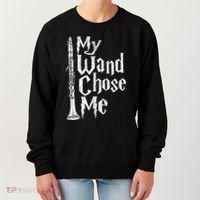 My Wand Chose Me Clarinet Player Clarinetist Music Lover Women's Sweatshirt thumb 0