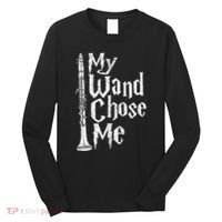 My Wand Chose Me Clarinet Player Clarinetist Music Lover Long Sleeve Shirt thumb 0