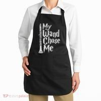 My Wand Chose Me Clarinet Player Clarinetist Music Lover Apron thumb 2
