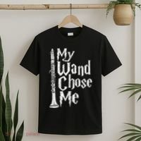 My Wand Chose Me Clarinet Player Clarinetist Music Lover T-Shirt thumb 2