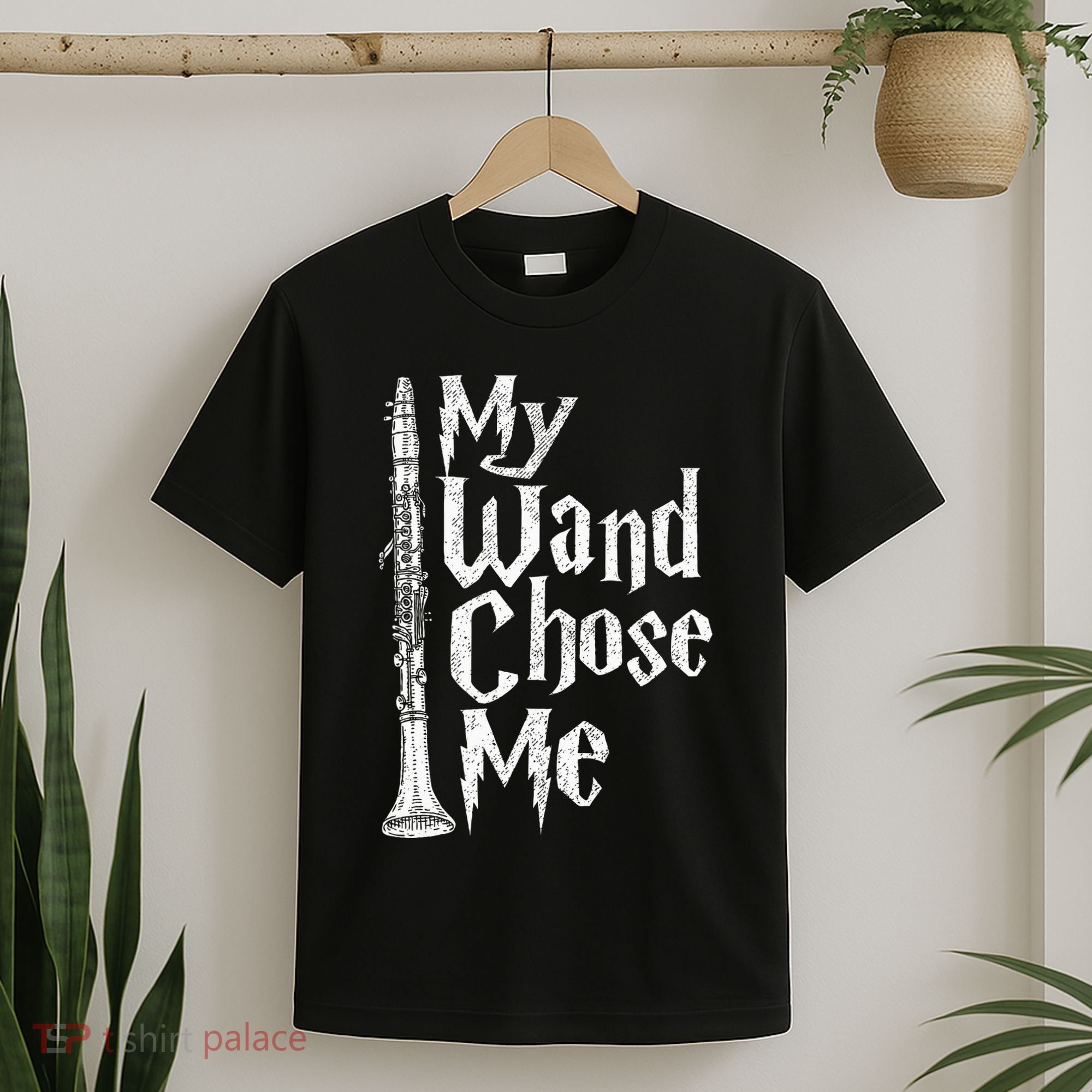 My Wand Chose Me Clarinet Player Clarinetist Music Lover T-Shirt
