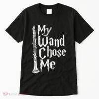 My Wand Chose Me Clarinet Player Clarinetist Music Lover Tall T-Shirt thumb 0