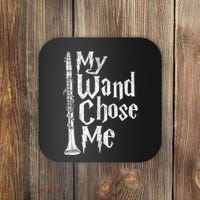 My Wand Chose Me Clarinet Player Clarinetist Music Lover Coaster thumb 0