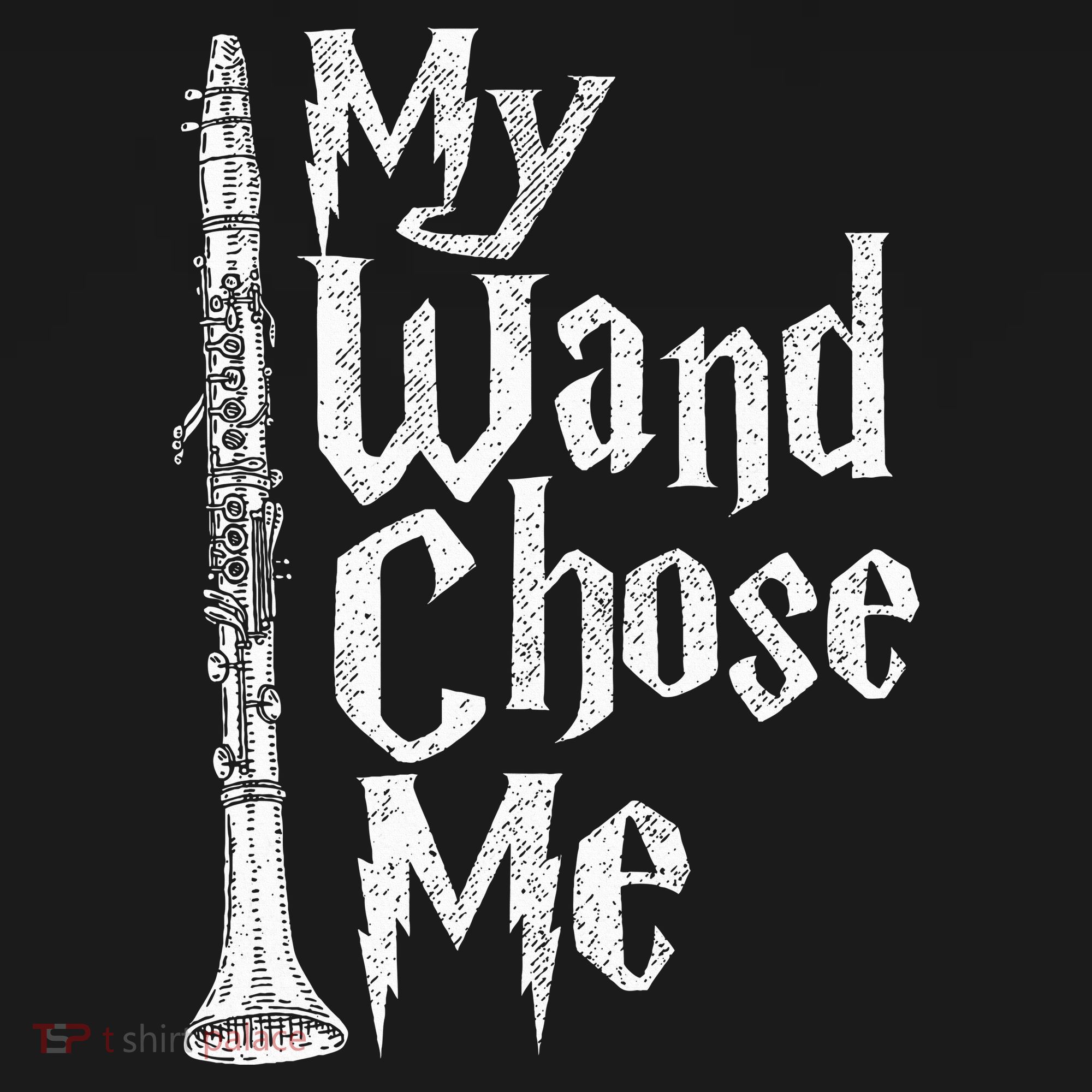My Wand Chose Me Clarinet Player Clarinetist Music Lover Women's Hoodie